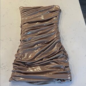 Zara Gold Satin Dress